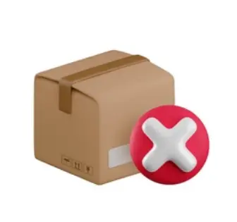 Package not eligible for return — product cancellation or non-returnable item